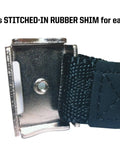 Close-up of strap with stitched-in rubber shim for Transit FlexFrame-U Bracket For U-Locks Mounting System Quick Install Bike Lock Holder