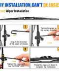 Step-by-step instructions for All Season Silicone Windshield Wiper Blades 22 Inch installation and usage.
