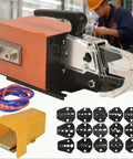 High-Speed Air Powered Pneumatic Crimping Tool Machine For Heavy Duty Wire Terminals Up To 16mm2 with foot switch and die kit.
