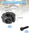 Tough As Nails Heavy Duty Bore 8 mm Double Split Shaft Collar With 18 mm Outer Diameter And 9 mm Thickness Carbon Steel Locking Screw