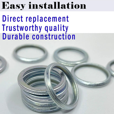 Subaru 10 Pack Oil Drain Plug Gaskets Crush Washers Kit 803916010 easy installation displayed in stack
