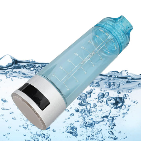 Hydrogen Water Bottle With Sprayer For Direct Inhalation Portable 400ml Hydrogen Rich Cup on water background