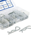 15Pcs M3x60mm Hitch Pin Clips R Clips Zinc Plated Cotter Pins Spring Fastener Kit for Tractor and Machinery in storage box