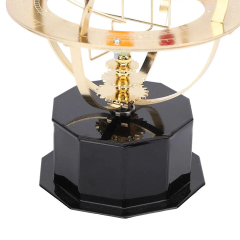 Gold Tone Solar System Model Decoration with Iron and Plastic Grand Orrery base detail