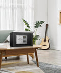 37 Key Cabinet With Sensor Light And Pin Code Keyless Safe For Home Or Office on a coffee table in a living room setting