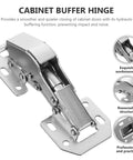 Heavy Duty Hydraulic Soft Close Cabinet Hinges With Rock Solid Buffer Dampers Crafted From Quality Cold Rolled Steel To Keep Kitchen Cupboards Gliding Smooth And Totally Slam Free, close-up view.