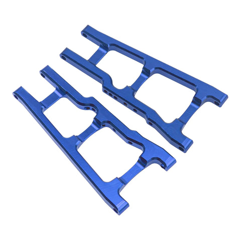 Beefy Aluminum Front And Rear A Arms Suspension Upgrade For Traxxas 1/10 Slash 4x4 4WD Stampede RC Cars 3655 Blue Aluminum Alloy