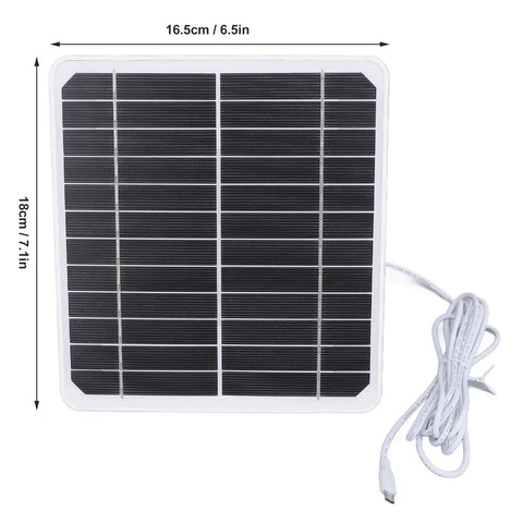 20W Monocrystalline Solar Panel For Fast Charging Cameras And Other Devices With An Adjustable Bracket For Easy Sun Tracking