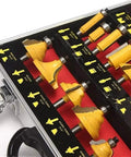 Top Shelf 35 Piece Router Bit Kit With Heavy Duty Tungsten Carbide Tips One Quarter Inch Shank Woodworking Rotary Tool Set on display.