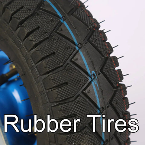 Close-up of beefy heavy duty caster wheel rubber tread. Ideal for carts, workbenches, trolleys, with silent shock absorption.