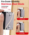 Legendary 3 In 1 Edge Banding Trimmer With Rock Solid Stainless Blades showing double-sided blades for straight and curved edges.