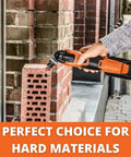 Tear Through Steel Pipe Masonry Brick Cement Board And Wood With This Rugged Starlock Oscillating Multitool Carbide Blade in action.