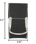 Boxed pouch component of Carpenters Triple Combo Belt With Pro Comfort Back Support, Built For The Jobsite, Black With White Stitching