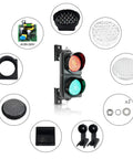 100mm Traffic Light Red Green LED Stop And Go Lamp With PC Housing IP65 Waterproof Industrial Warning Light For Tough Environments AC 85 To 265V Bright Red And Green Beams with components