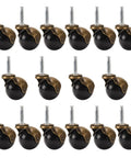 16 Pack Ball Caster Wheels 2 Inch Antique Brass Swivel Casters For Furniture Chairs Sofas Cabinets And Coffee Tables