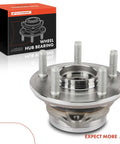 Front view of 5-lug wheel hub assembly for Jeep Grand Cherokee and Dodge Durango models with packaging visible.