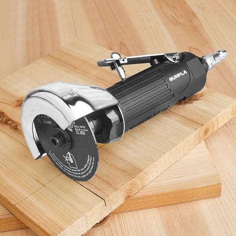 Pneumatic Cut Off Tool With 6 Pcs 3 Inch Die Grinder Cut Off Wheels Metal Sheet Cutter Durable Aluminum Body Safety Switch Fast Clean Cuts