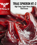 TRIAX Spheron HT-2 red grease; high-temp, heavy-duty automotive lubricant