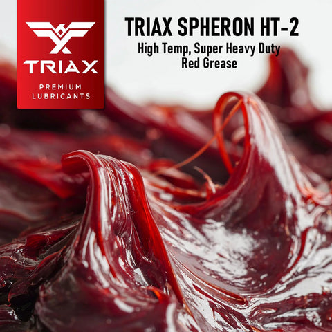 TRIAX Spheron HT-2 red grease; high-temp, heavy-duty automotive lubricant