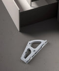 Front view of a stainless steel shoe cabinet hinge plate, 2-pack, high-load flip frame for wardrobes