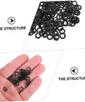 Spring Wave Washer Gasket Assortment Kit 500 Steel Wave Washers for Automotive and Home Use Replacements in Tight Spaces Heavy Duty Thrust Load Washers for Conventional Springs Durable Easy To Install Set, black steel washers in hand