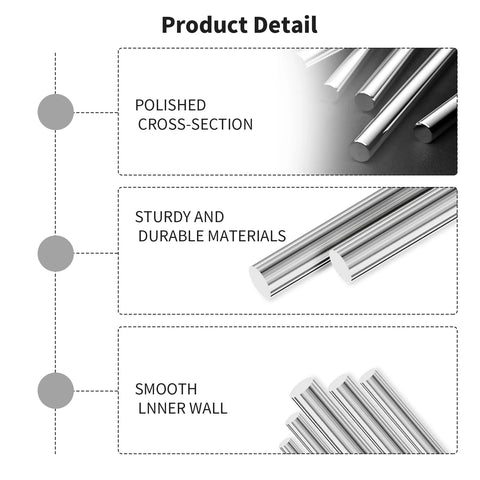 Skweawert round high-speed steel rod, 6mm x 200mm, 1 pc lathe bar stock for shafts and DIY turning