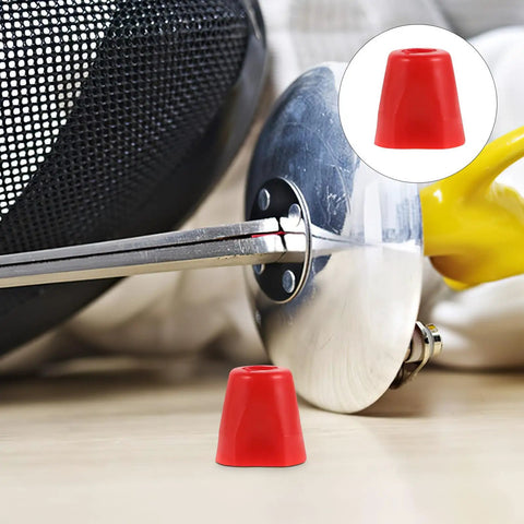 Beefy Heavy Duty Stainless Steel Nut Replacement Tool With Plastic Ring next to fencing equipment, red color visible
