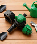 Wide Angle Garden Sprinkler Nozzle With Triple Rotating Fan Head Easy Adjustable Watering Spray For Lawn And Garden