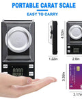 Ultra Precision Milligram Scale 50g/0.001g Pocket Scale with Tare and LCD Display, shown in hand for size comparison.