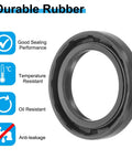 Radial Shaft Seal 28mm ID, 42mm OD, 7mm Width Nitrile Rubber Oil Seal For Bearings, Oil Pumps, And Engines, Durable Black Seal Built For Heavy Duty Machinery, High Temp, Leakproof Performance; black lip seal