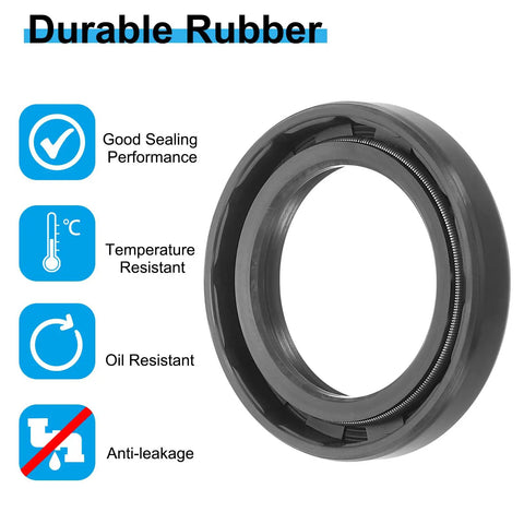 Radial Shaft Seal 28mm ID, 42mm OD, 7mm Width Nitrile Rubber Oil Seal For Bearings, Oil Pumps, And Engines, Durable Black Seal Built For Heavy Duty Machinery, High Temp, Leakproof Performance; black lip seal
