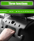 PVC Safety Grip Car Grab Handles For Kids And Seniors Universal Headrest Hook For Trucks SUVs And Cars Black Easy Install Anti Scratch Comfort Grip Design, black PVC headrest grab handle with hand grip on seat back
