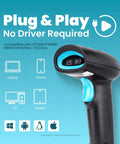 Wired Handheld 2D and 1D Barcode Scanner With Built In Illumination Light USB Plug And Play Scan Tool for multiple devices