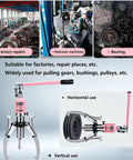 Heavy Duty Premium Hydraulic Gear Puller 5 Ton Bearing Removal Tool That You Gotta Have If You Need To Yank Stuck Gears And Pulleys Easy For Mechanics Who Love Hard Work And Need Reliability In Garages Without Fussing Too Much When Trying Everything To., 5-ton hydraulic gear puller with 3 jaws for bearings, gears, and pulleys