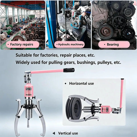 Heavy Duty Premium Hydraulic Gear Puller 5 Ton Bearing Removal Tool That You Gotta Have If You Need To Yank Stuck Gears And Pulleys Easy For Mechanics Who Love Hard Work And Need Reliability In Garages Without Fussing Too Much When Trying Everything To., 5-ton hydraulic gear puller with 3 jaws for bearings, gears, and pulleys