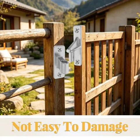 Heavy Duty 2 Pack Stainless Steel Butt Hinge Gate Hardware Set With Male And Female Hinges For Livestock And Farm Gates Detachable Design For Demanding Outdoor Environments Built To Last on wooden farm gate