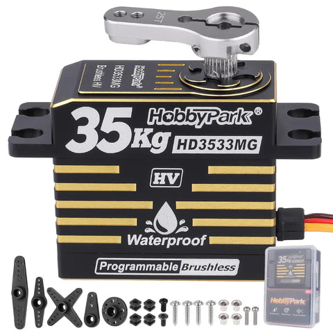 Waterproof 35Kg RC Servo With High Torque Metal Gear Digital Stainless Steel Gears Aluminum Case for RC vehicles