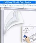 Pro Grade Wall Mounted Magnetic Whiteboard 72 By 48 Inches With Aluminum Frame showing multi-layer paint coating