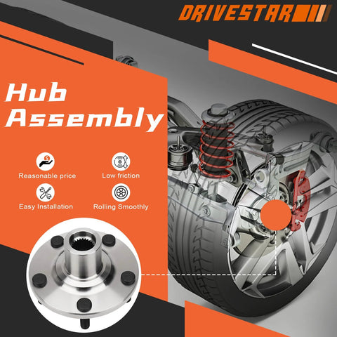 Front Wheel Hub Assembly For Toyota Camry 2004-2017, Highlander 2001-2011, Solara 2004-2008 graphic showing hub installed