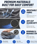 Ultimate Wedge Driver Seat Cushion With Memory Foam Support For Mini Roadster And Countryman Cars, breathable fabric and anti-slip silicone bottom.