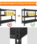 Beefy Heavy Duty 3 Tier Metal Garage Shelving Unit For Storage With 1320 Lb Total Capacity Adjustable Shelves 40 Inches Wide 18 Inches Deep 36 Inches High Ideal For Reptile Tanks Aquariums Pantry And Garage Black, adjustable shelf height