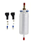 Electric Fuel Pump Inline In Tank Replacement For 1983 1996 Ford F Series F150 F250 F350 Mustang Ranger LTD Thunderbird Mercury Marquis Lincoln Continental Externally Mounted High Flow Fuel Pump For Reliable Fuel Delivery And Performance visible with connectors and installation parts
