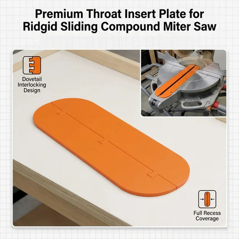 Miter Saw Throat Insert Plate Replacement With Dual Dovetail Design For MS1290LZA And MS1290LZ1 Sliding Compound Saws 2 Piece Set