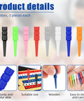 24 Pcs Wooden Cribbage Pegs Set For One Eighth Inch Holes With Eight Colors Replacement Tapered Pins for traditional boards