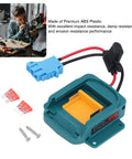 18V Battery Adapter Conversion Kit with Wire Harness Holder for BL1850 BL1860 Batteries, Durable Blue Connector, shown with components.