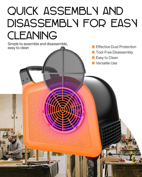 Heavy Duty Air Mover Blower Fan For Fast Cooling And Drying High Velocity Floor Fan With UV Light Filter in workshop