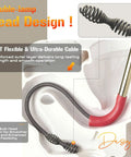 Heavy Duty 6ft Toilet Auger With Dual Bulb Head And Drill Ready Build For Killing Nasty Clogs Dead Quick Telescopic Closet Snake showing flexible cable design.