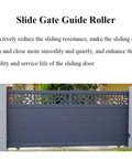 Sliding gate with decorative design using 4 Pack Slide Gate Guide Rollers For Sliding Doors Gate Roller Guides With Beefy Nylon Bodies
