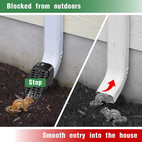 Two Pack 3x2 And 4x3 Type B Downspout Extensions With No Fuss Removable Gutter Cover Leaf Guard Diverter Splash Guard Outlet Filter Fits Standard 3x2 And 4x3 Downspouts Black