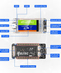 Detailed view of Badass Mesh Node T114 Board With NRF52840 SX1262 LoRa, showing connections and TFT screen.